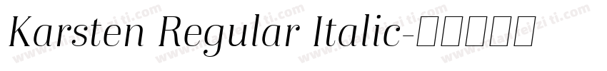 Karsten Regular Italic字体转换